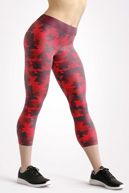 camo red front side 3 4 leggings by utopy