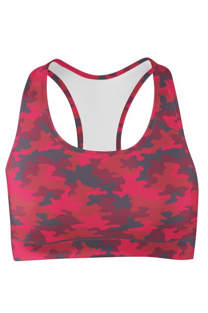 art of camo red sport bra front by utopy