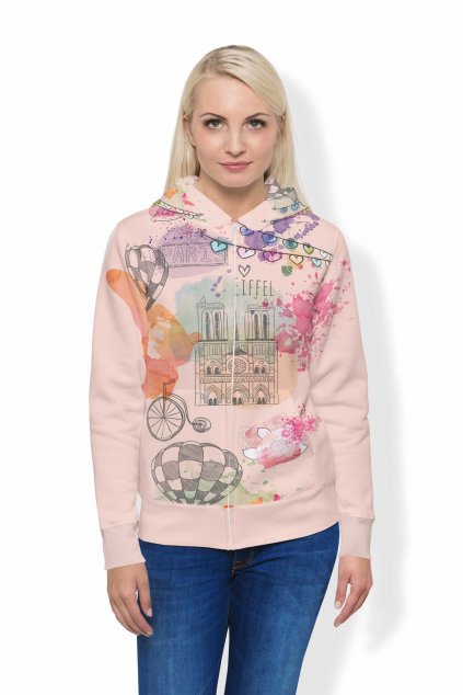 parisienne fullprint mikiny na zip front by utopy