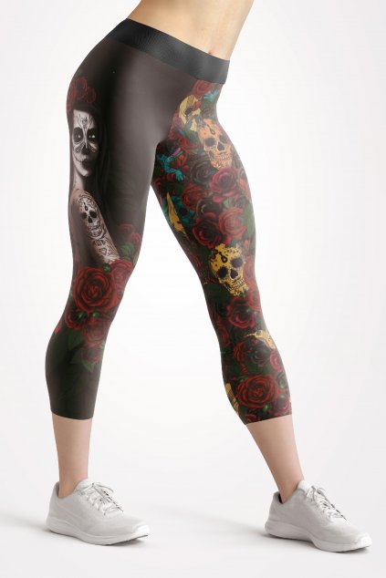lady muerte front 3 4 leggings by utopy