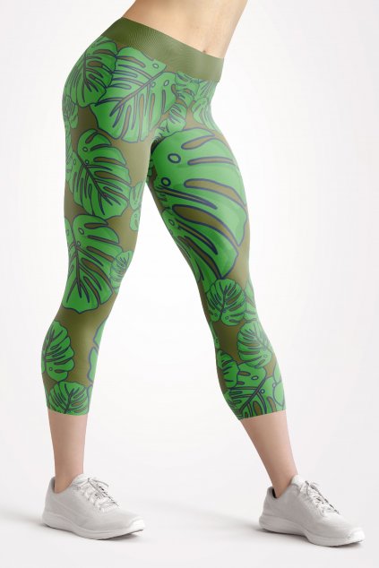 monsterious green front 3 4 leggings by utopy